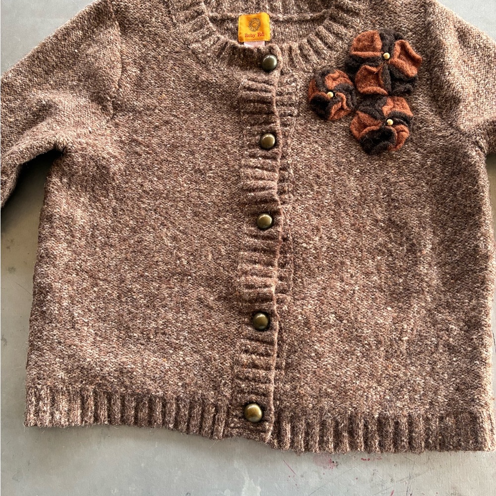 Ruby Rd. Textured Brown Cardigan SZ M